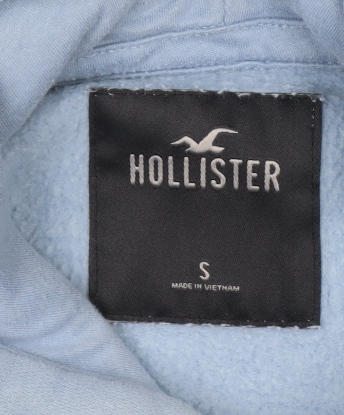 Hollister Men's Blue Pullover Hoodie Small Fleece Cotton Blend