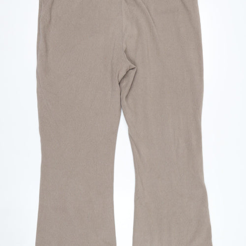 Reaktiv x Oti Mabuse Women's Beige XL Flared Stretch Trousers