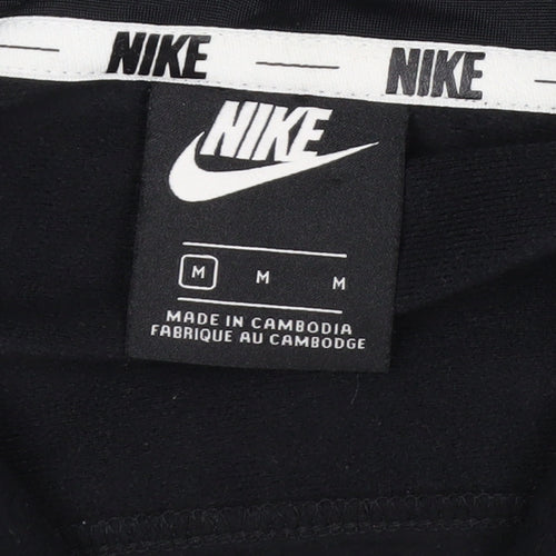 Nike Men's Black Full Zip Hoodie Size M Sportswear Cotton Blend