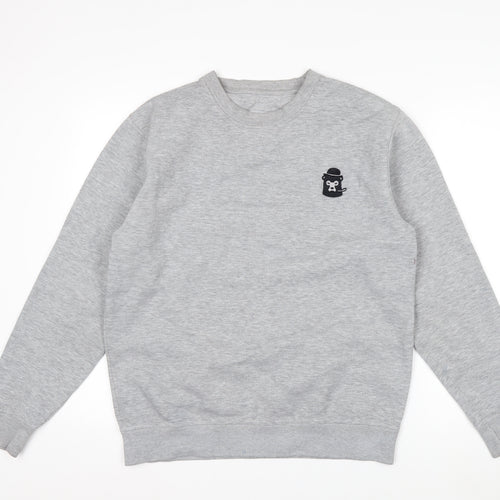 Brickbear Men's Grey Sweatshirt Medium Pullover Graphic Logo