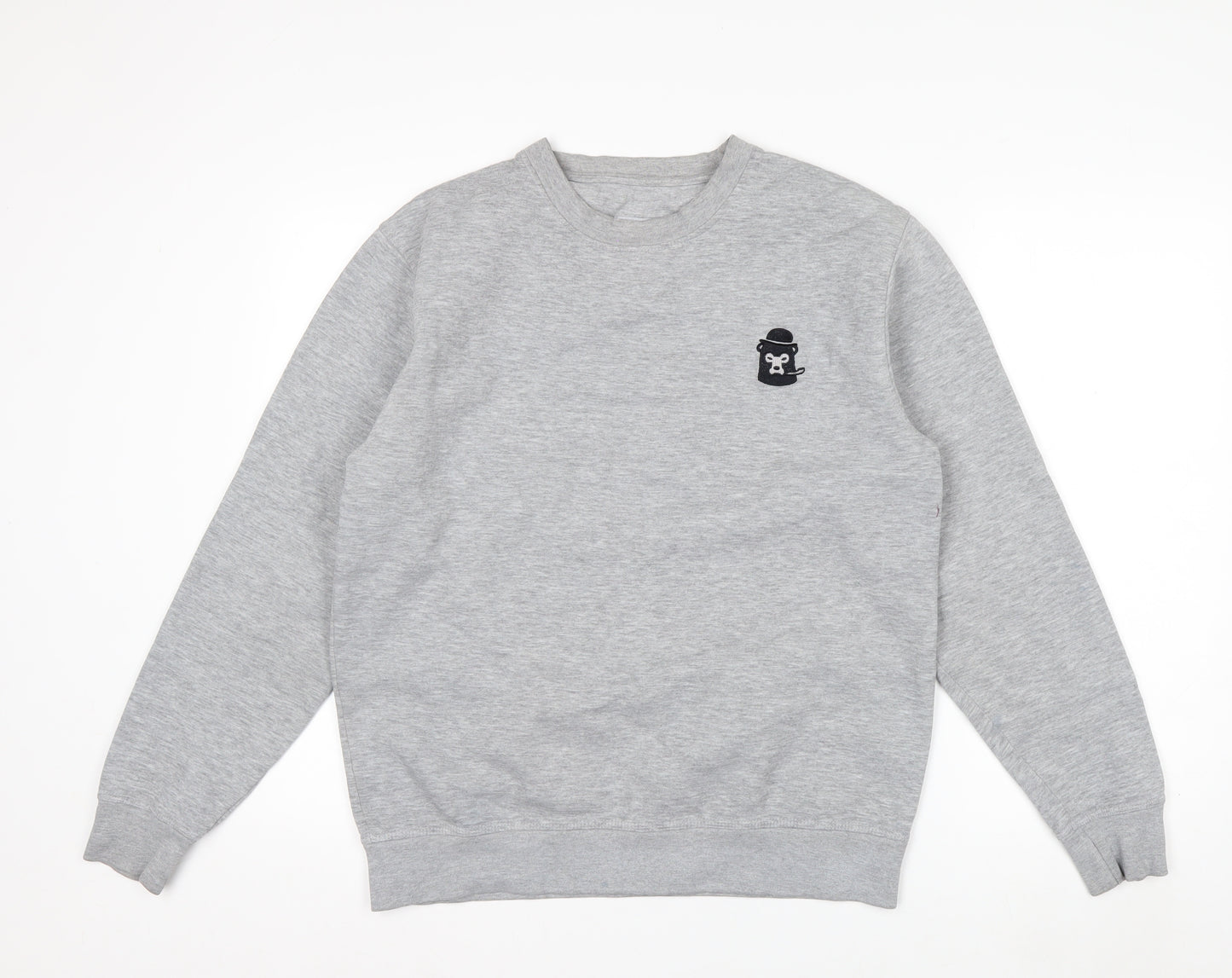 Brickbear Men's Grey Sweatshirt Medium Pullover Graphic Logo