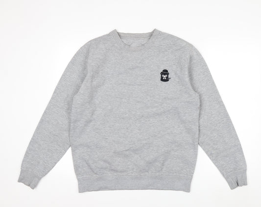 Brickbear Men's Grey Sweatshirt Medium Pullover Graphic Logo