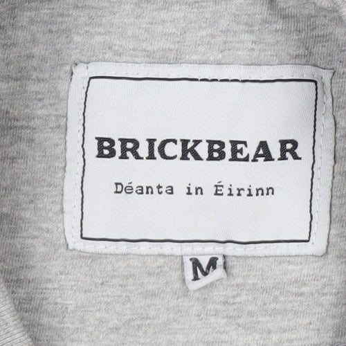 Brickbear Men's Grey Sweatshirt Medium Pullover Graphic Logo