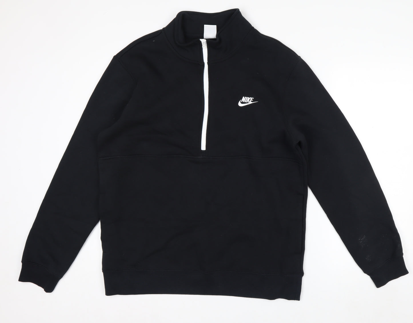 Nike Men's Black 1/2 Zip High Neck Sweatshirt Size L Regular Fit