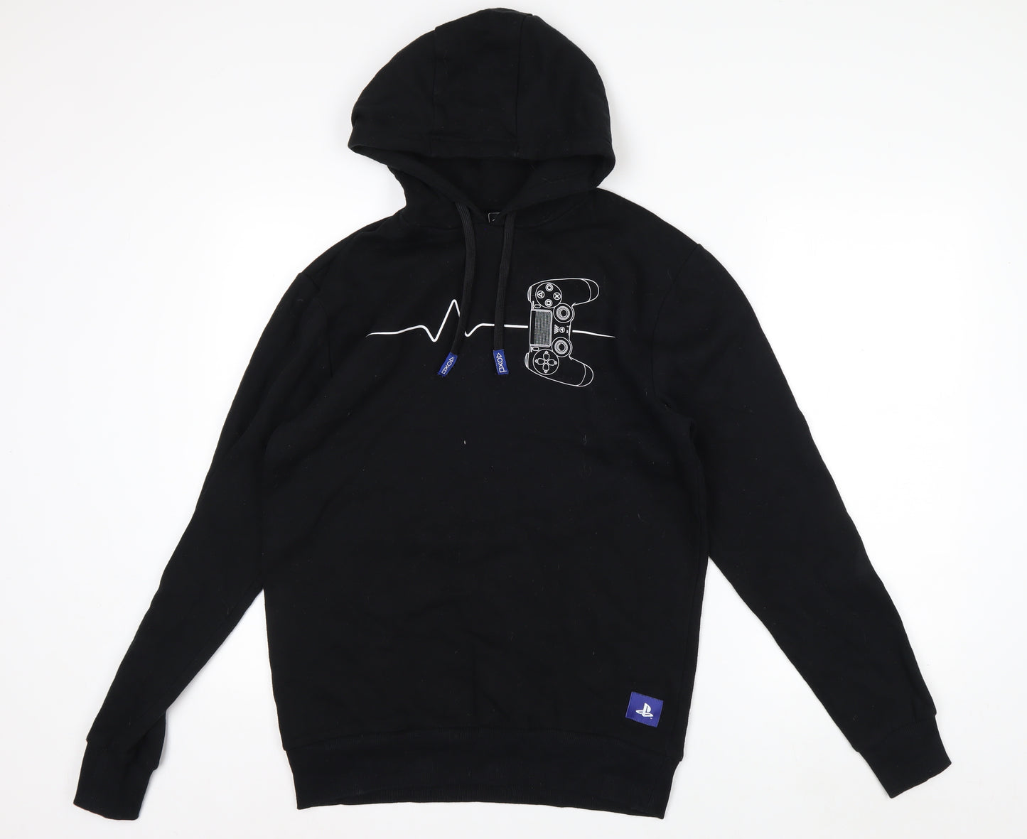PlayStation Men's Black Pullover Hoodie S Graphic Gaming Sweatshirt