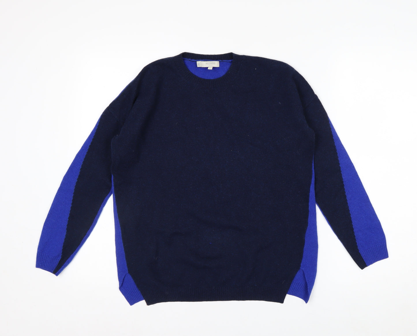 Hobbs Women’s Navy Blue Wool Cashmere Crew Neck Jumper XS
