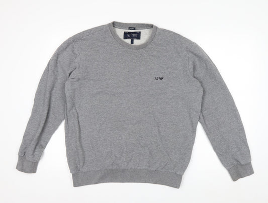 Armani Jeans Men's Grey Crew Neck Pullover Sweatshirt L