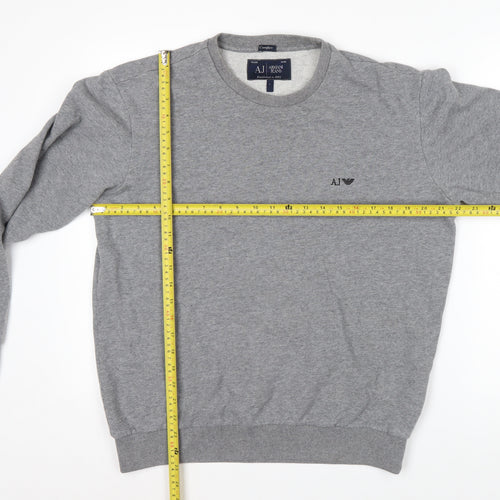Armani Jeans Men's Grey Crew Neck Pullover Sweatshirt L
