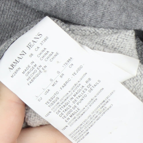 Armani Jeans Men's Grey Crew Neck Pullover Sweatshirt L