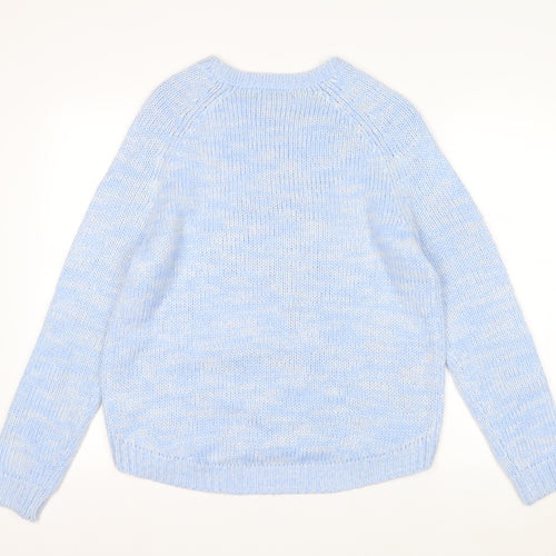 Marks and Spencer Women’s Blue Robin Christmas Pullover Jumper Size 12