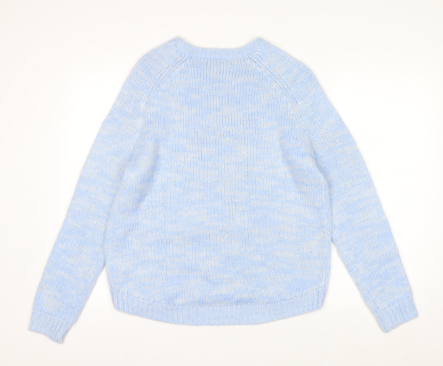 Marks and Spencer Women’s Blue Robin Christmas Pullover Jumper Size 12