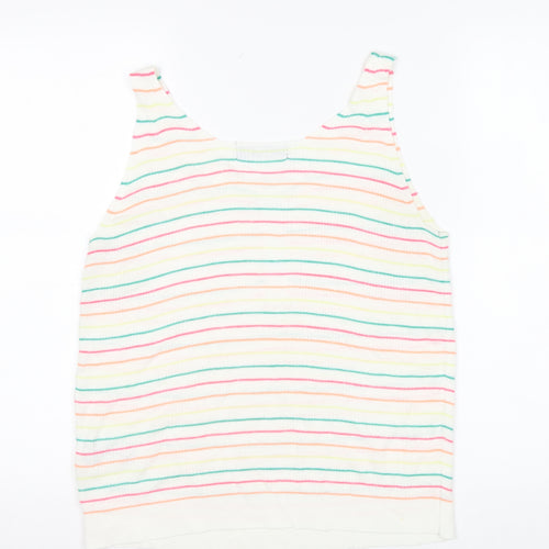 Marks and Spencer Women's Multicoloured Striped Knit Tank Top M