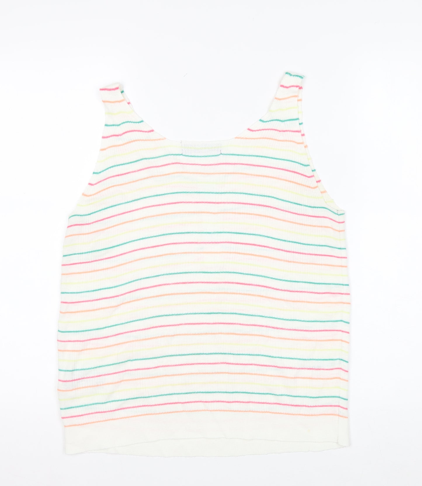 Marks and Spencer Women's Multicoloured Striped Knit Tank Top M