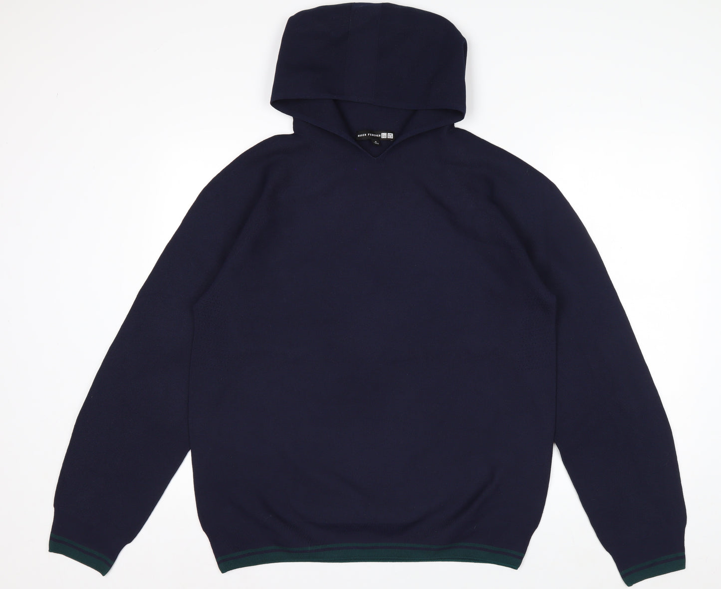 Uniqlo Roger Federer Men's Blue M Pullover Knit Hoodie