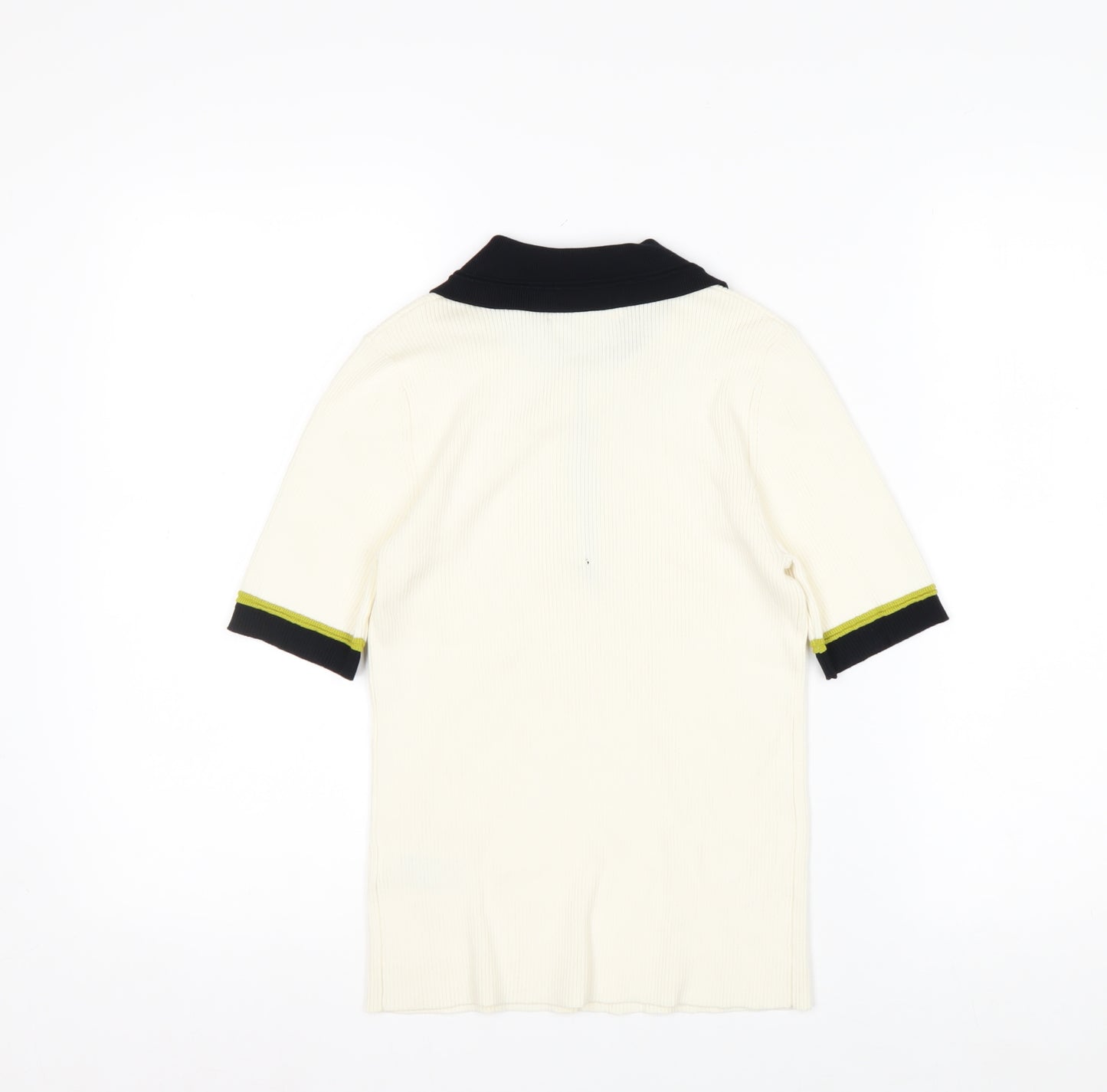 Marks and Spencer Women’s Ivory Knit Collared Polo Top Size S