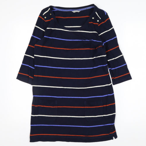 Marks and Spencer Women’s Blue Striped Cotton Tunic Top Size 10
