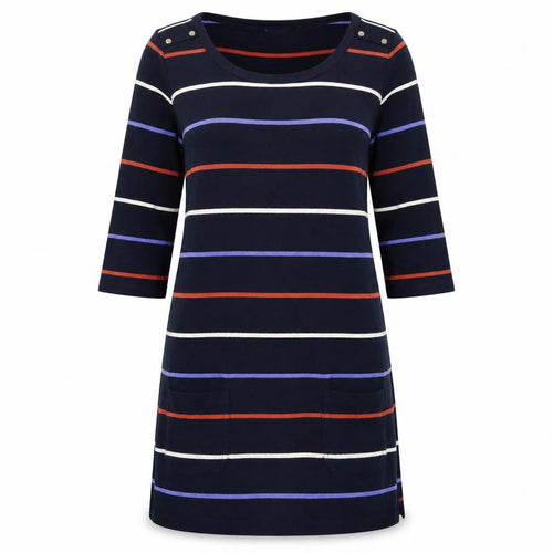 Marks and Spencer Women’s Blue Striped Cotton Tunic Top Size 10
