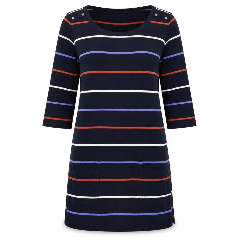 Marks and Spencer Women’s Blue Striped Cotton Tunic Top Size 10