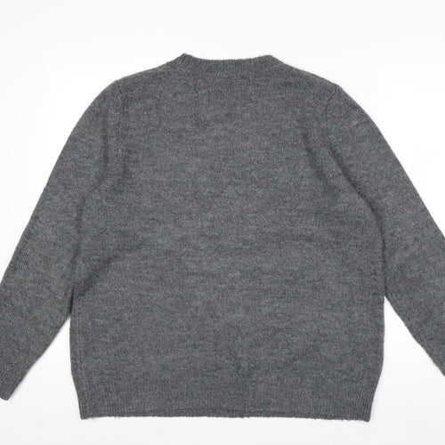 Next Women's Grey Sequin Star Pullover Jumper Size 16