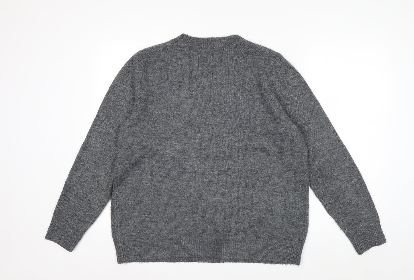 Next Women's Grey Sequin Star Pullover Jumper Size 16