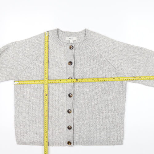 Marks and Spencer Womens Grey Chunky Knit Cardigan Size M