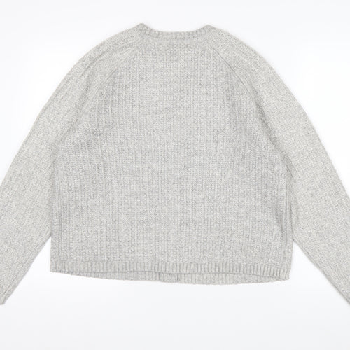Marks and Spencer Womens Grey Chunky Knit Cardigan Size M
