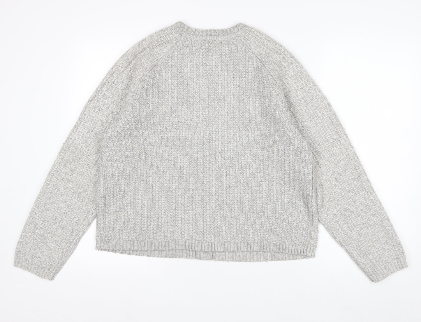 Marks and Spencer Womens Grey Chunky Knit Cardigan Size M