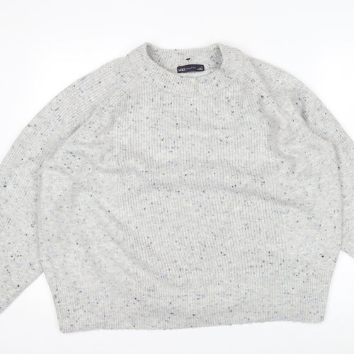 Marks and Spencer Men's Grey XL Crew Neck Chunky Knit Jumper