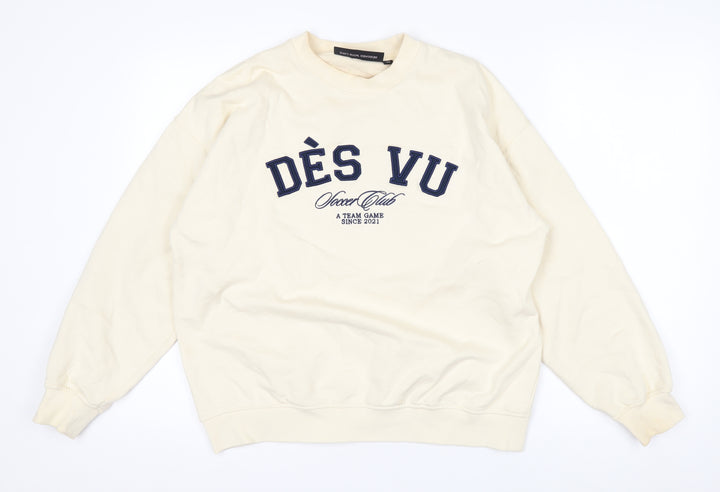 Dès Vu Women's Beige Pullover Sweatshirt XS Cotton Blend