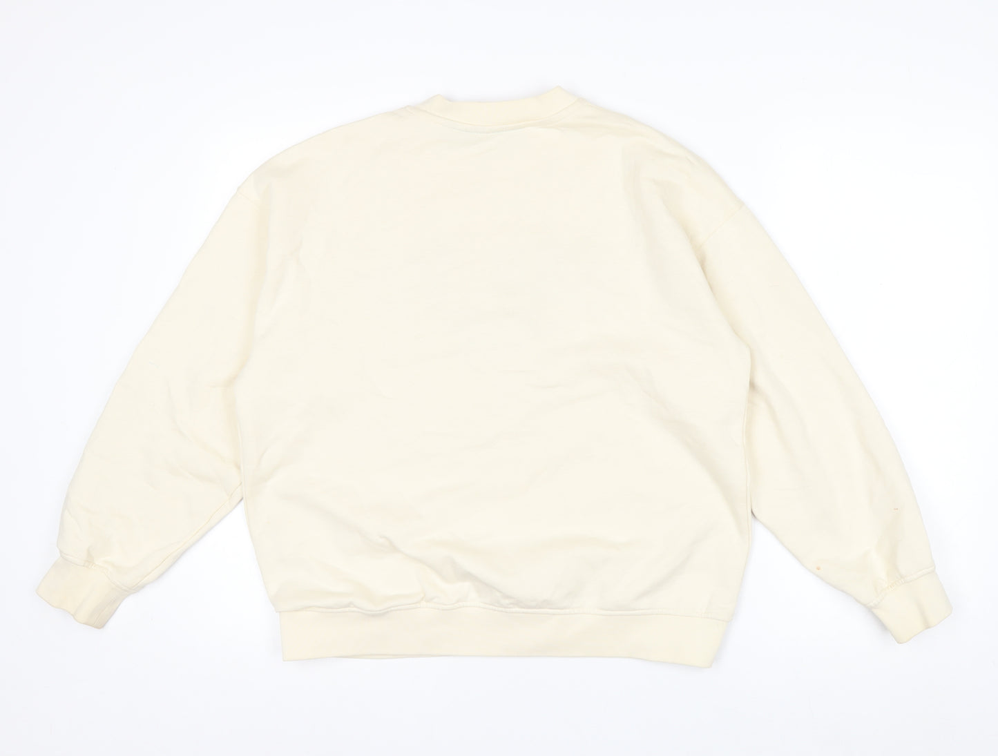 Dès Vu Women's Beige Pullover Sweatshirt XS Cotton Blend