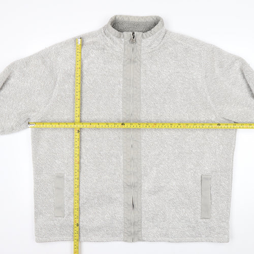 Marks and Spencer Men’s Grey Full Zip Acrylic Knit Jumper 2XL