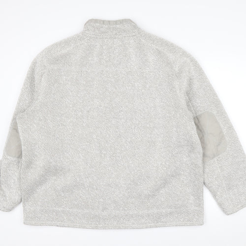 Marks and Spencer Men’s Grey Full Zip Acrylic Knit Jumper 2XL