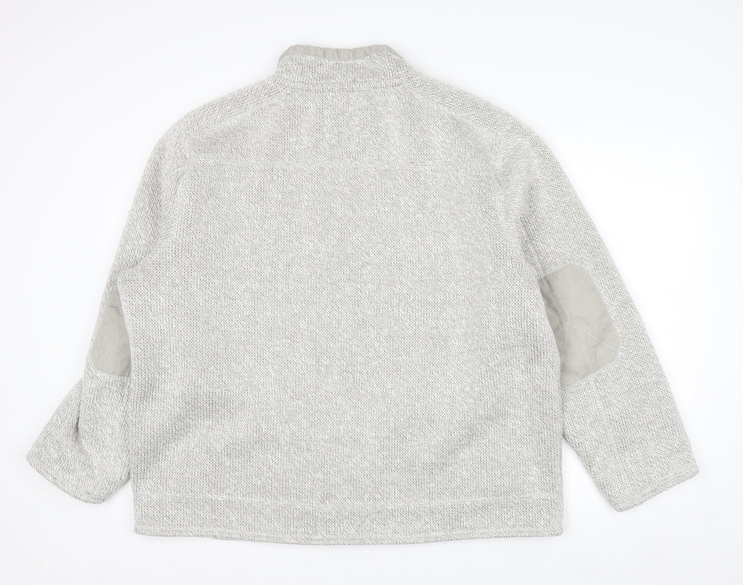 Marks and Spencer Men’s Grey Full Zip Acrylic Knit Jumper 2XL