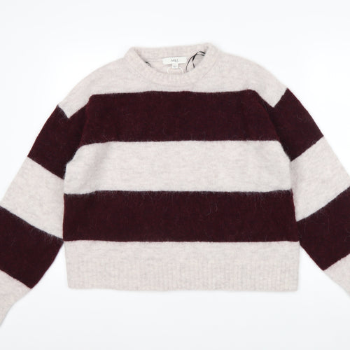 Marks and Spencer Women’s Multicoloured Striped Wool Alpaca Jumper Size S
