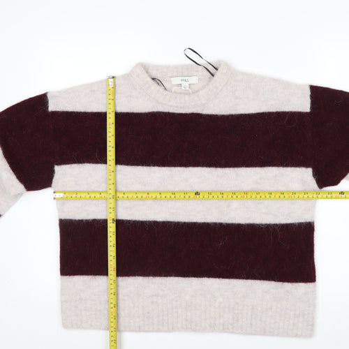 Marks and Spencer Women’s Multicoloured Striped Wool Alpaca Jumper Size S