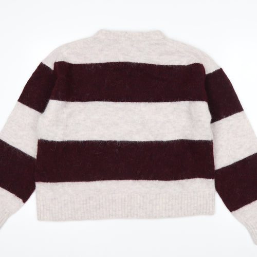 Marks and Spencer Women’s Multicoloured Striped Wool Alpaca Jumper Size S