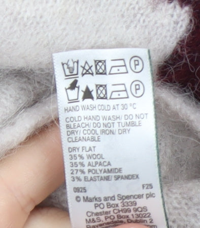 Marks and Spencer Women’s Multicoloured Striped Wool Alpaca Jumper Size S