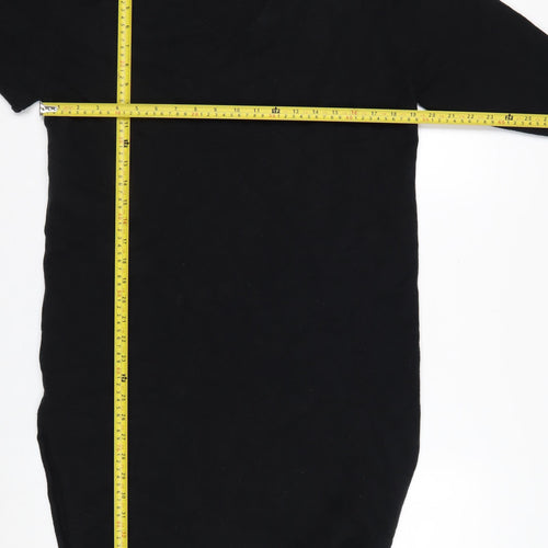 dRA Los Angeles Women Black S Pullover Knit Jumper Short Sleeve
