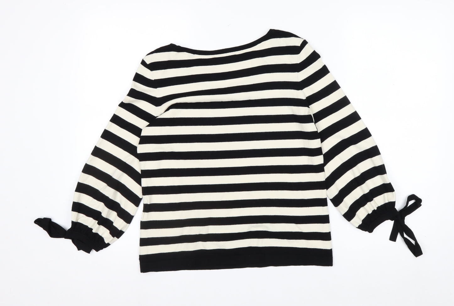 Marc O'Polo Women's Black & White Striped 3/4 Sleeve Jersey Top Size S