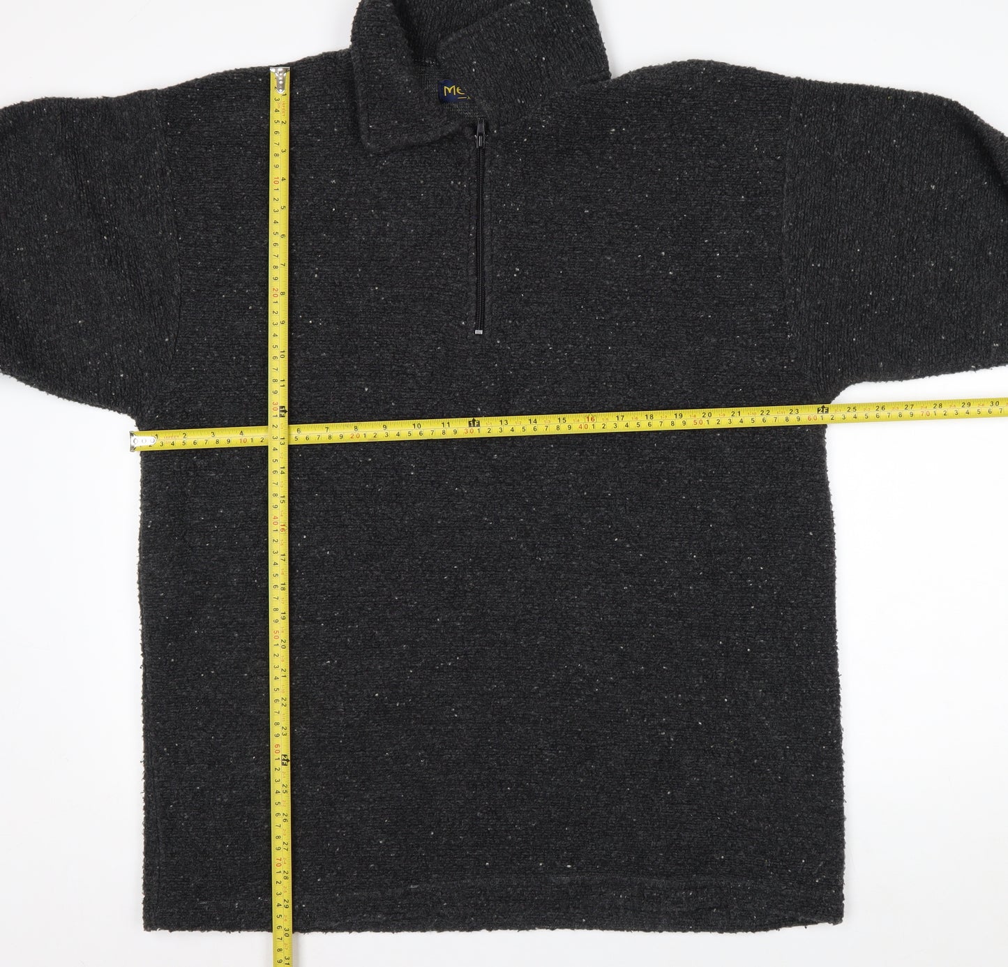 Menza Men’s Black XL Knit 1/2 Zip Pullover Sweatshirt