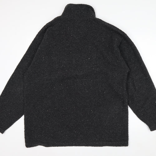 Menza Men’s Black XL Knit 1/2 Zip Pullover Sweatshirt