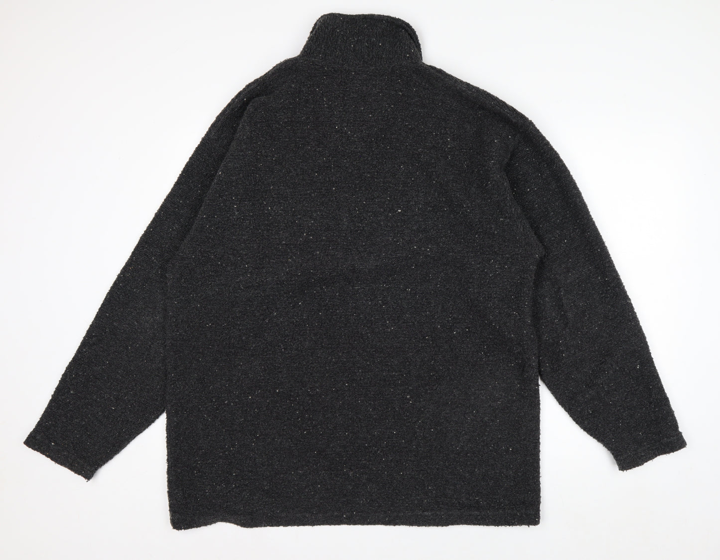 Menza Men’s Black XL Knit 1/2 Zip Pullover Sweatshirt