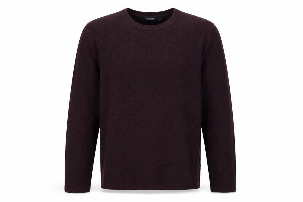 Front view of Jack & Jones Men’s Purple Cotton Crew Neck Jumper, size L