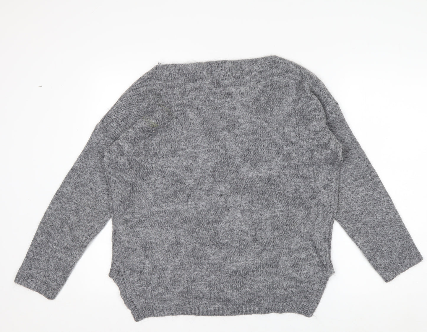 Guess Women’s Grey Chunky-Knit Pullover Jumper Size M