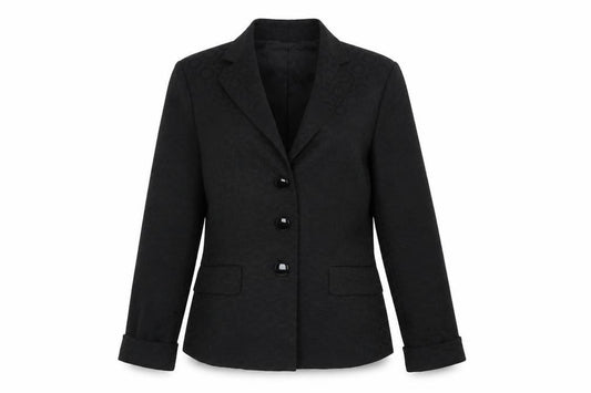 Le Suit Women's Black Size 12 Classic Two-Button Blazer Jacket