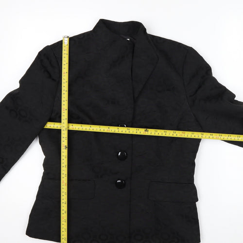 Le Suit Women's Black Size 12 Classic Two-Button Blazer Jacket
