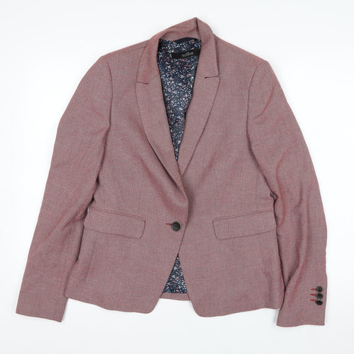 Next Women’s Pink Textured Single Breasted Blazer Size 12R
