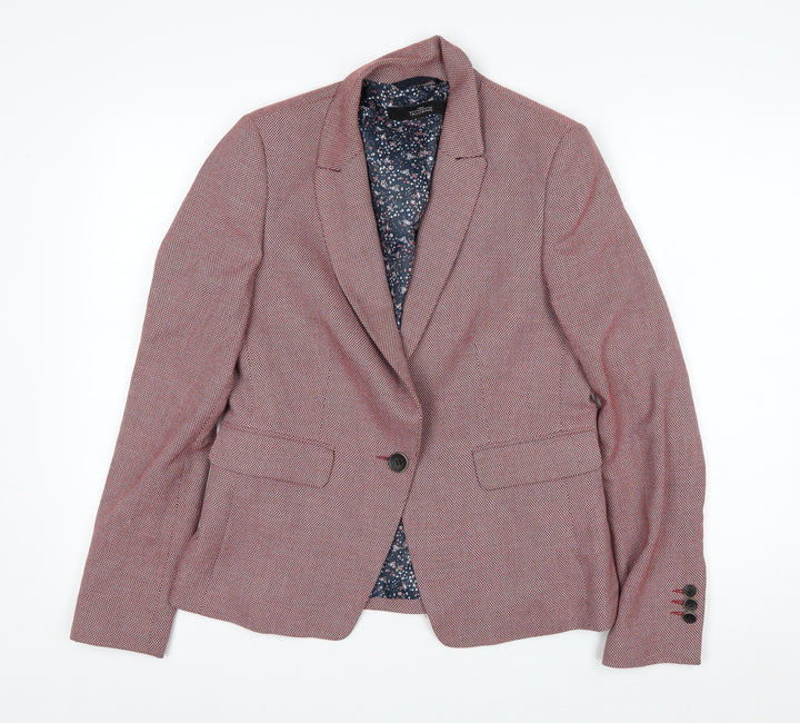 Next Women’s Pink Textured Single Breasted Blazer Size 12R