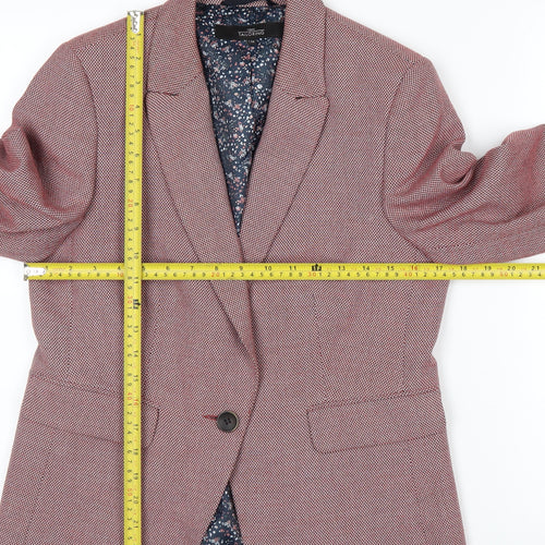 Next Women’s Pink Textured Single Breasted Blazer Size 12R