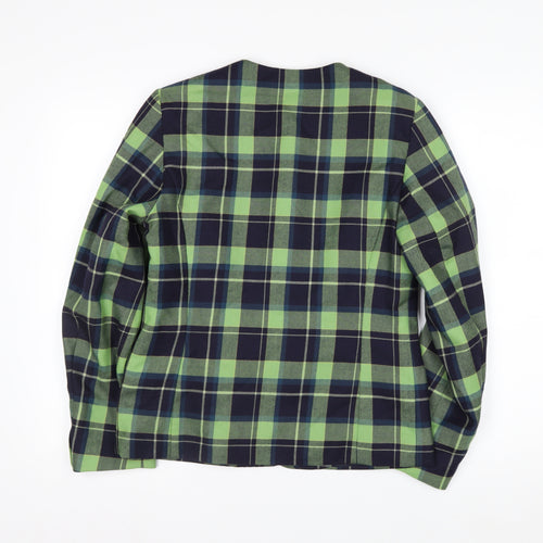 Edinburgh Castle Women's Green Check Wool Suit Jacket UK 10